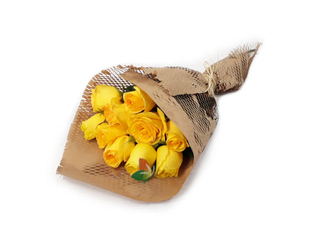 Buquê de Rosas Amarelas Colombianas com 10 – Rosa Flor